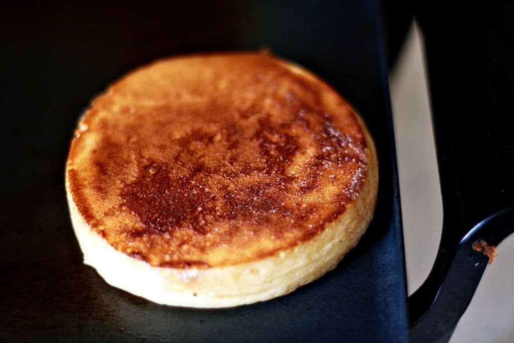 Pancake in a pan.