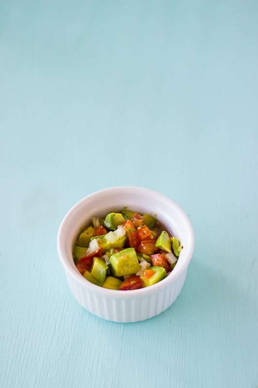 Pico De Gallo Salsa in a ramekin.