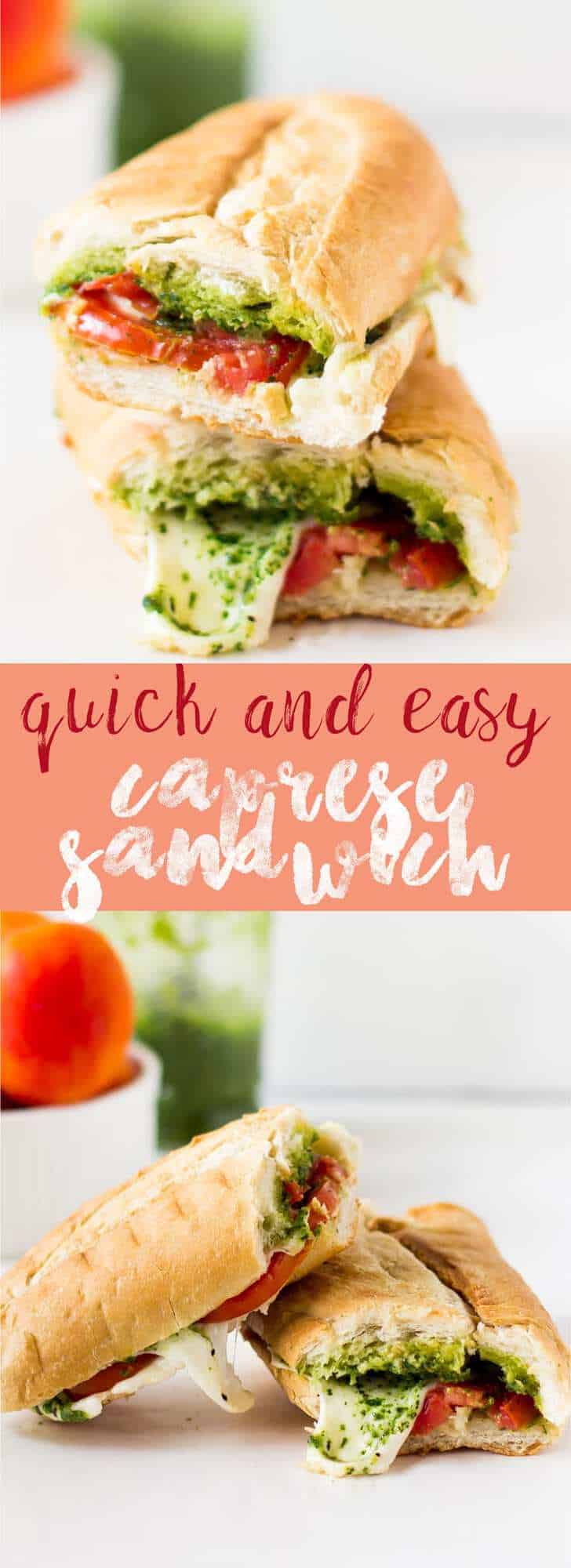 This Caprese Sandwich takes a twist by being toasted with melted mozzarella, and creamy parsley pesto. The sandwich is perfect for an everyday lunch or a picnic! | https://jessicainthekitchen.com