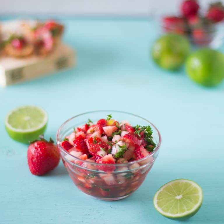 Strawberry Salsa Jessica in the Kitchen