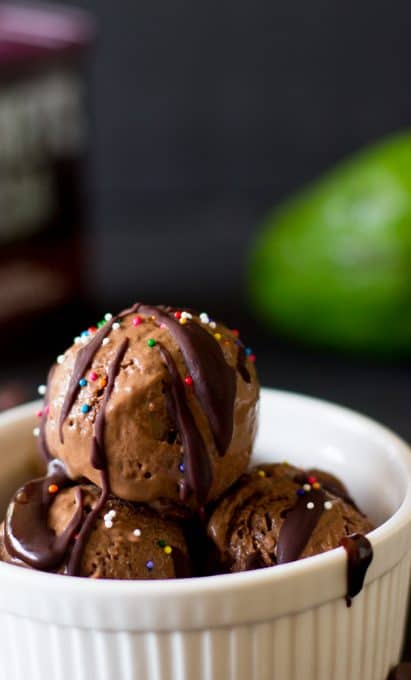 Chocolate Avocado Ice Cream (Vegan) - Jessica in the Kitchen