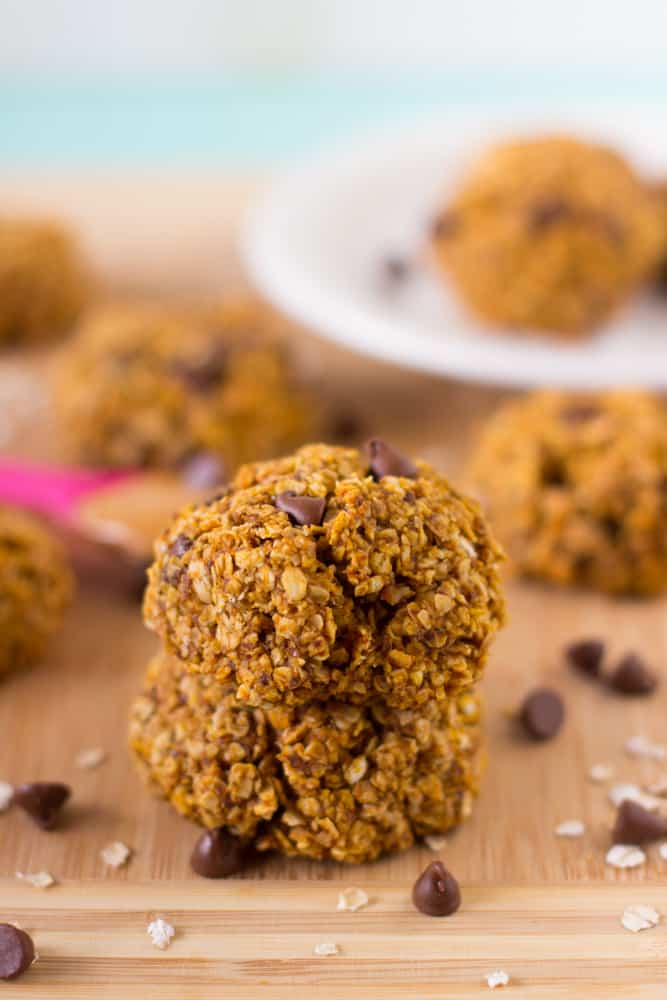 A table with pumpkin breakfast cookies.