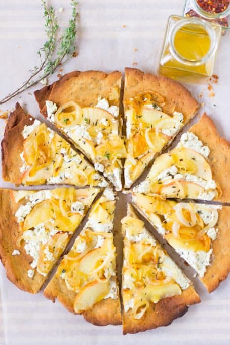 Goat Cheese Pizza With Caramelized Onions And Apples | Jessica In The ...