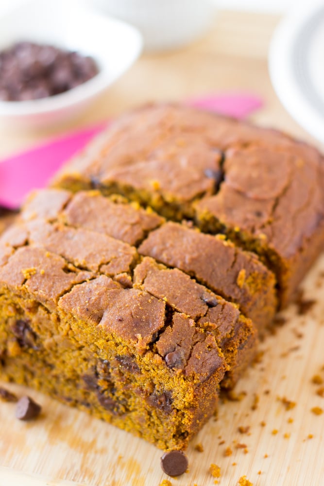 Healthy Pumpkin Chocolate Chip Bread (Gluten Free & Vegan ...