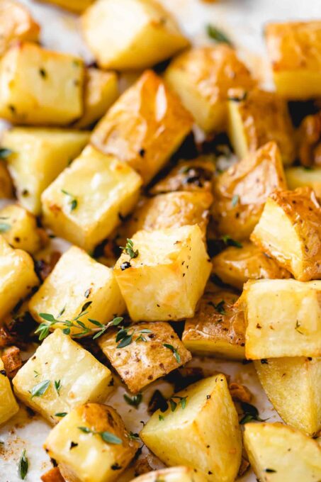 Garlic Roasted Potatoes Jessica In The Kitchen