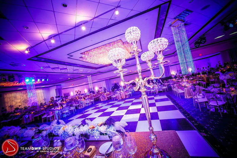 Empty wedding reception room. 