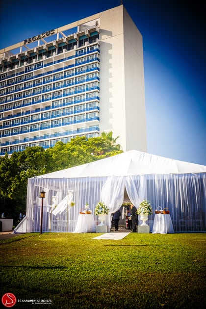 A wedding marquee.