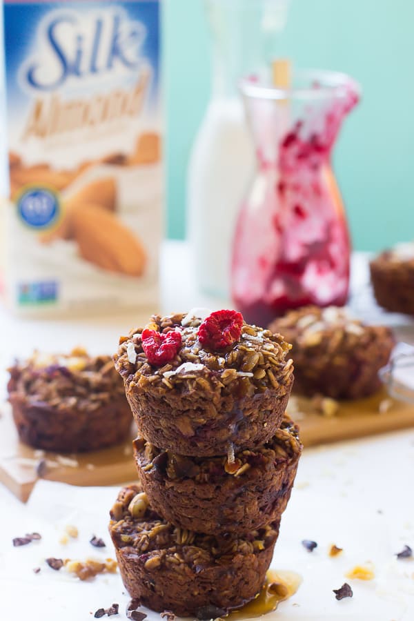 Chocolate Raspberry Baked Oatmeal Cups | 15 Oatmeal Cups To Stay Healthy During The Cold Months