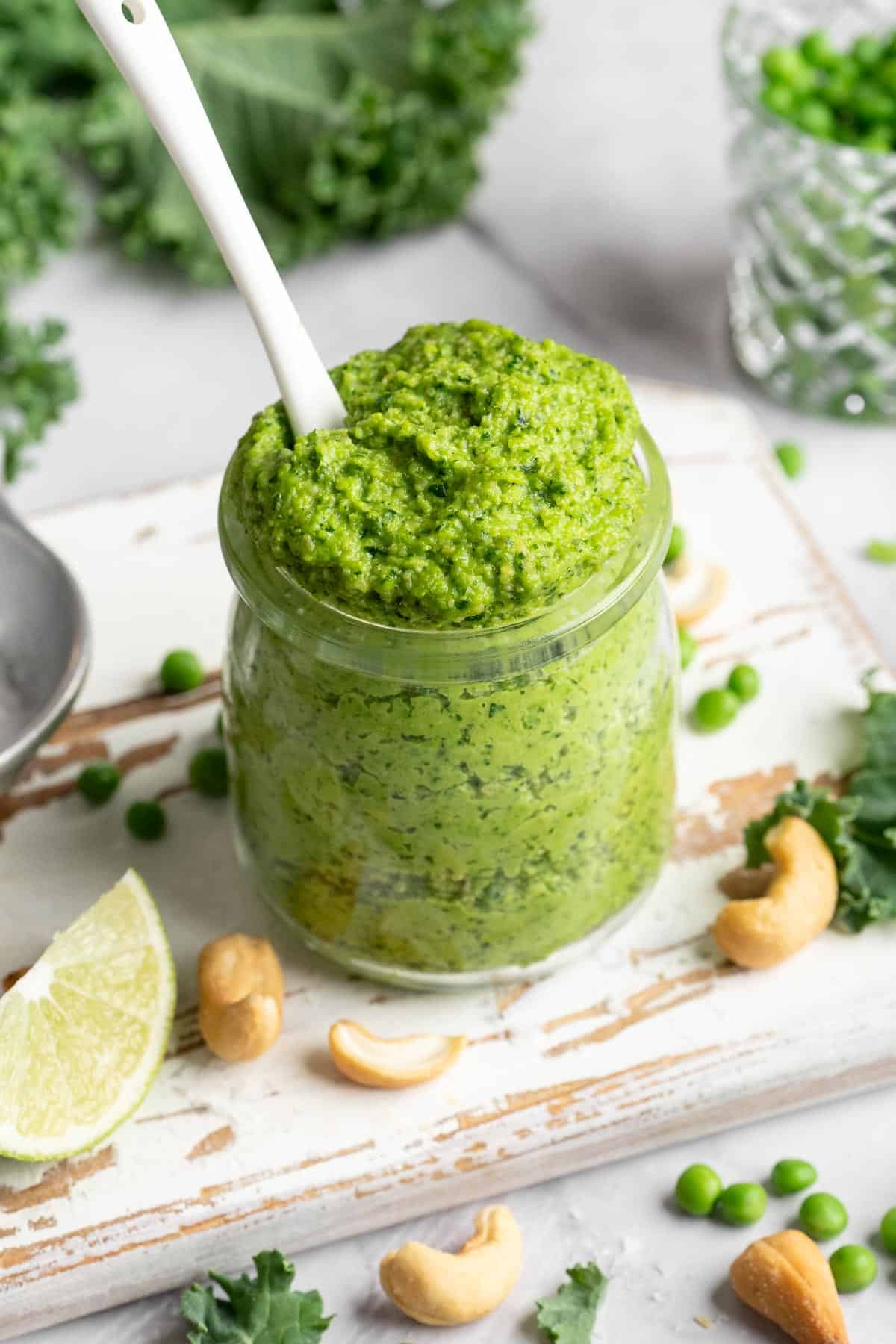 Creamy Cashew Pea Pesto