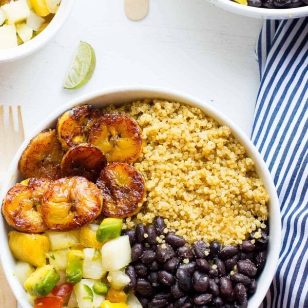 Cuban Quinoa Bowls with Pineapple Salsa - Jessica in the Kitchen