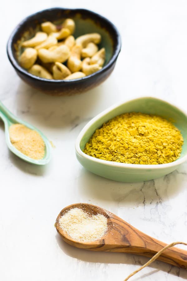 Ingredients for vegan parmesan cheese