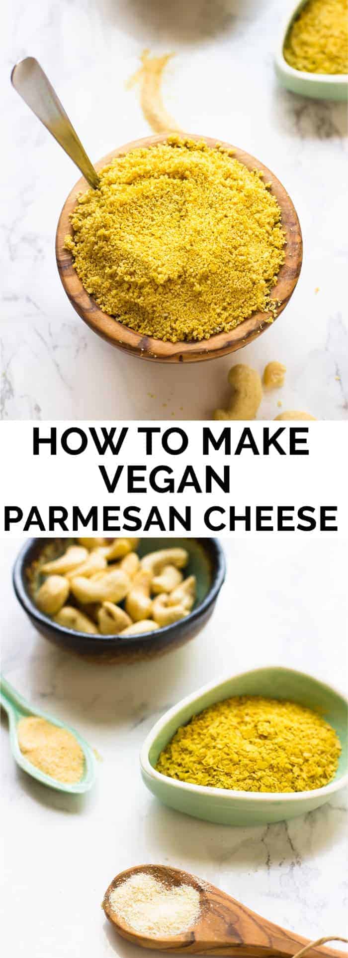Learn how to make Vegan Parmesan Cheese with just 5 ingredients in just 5 minutes! Quick, easy and tastes AMAZING!