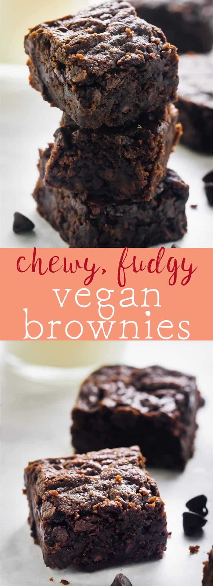 These Vegan Chocolate Chewy Fudgy Brownies are beyond addictive! They are chewy, fudgy, rich in chocolate and so easy to make! via https://jessicainthekitchen.com