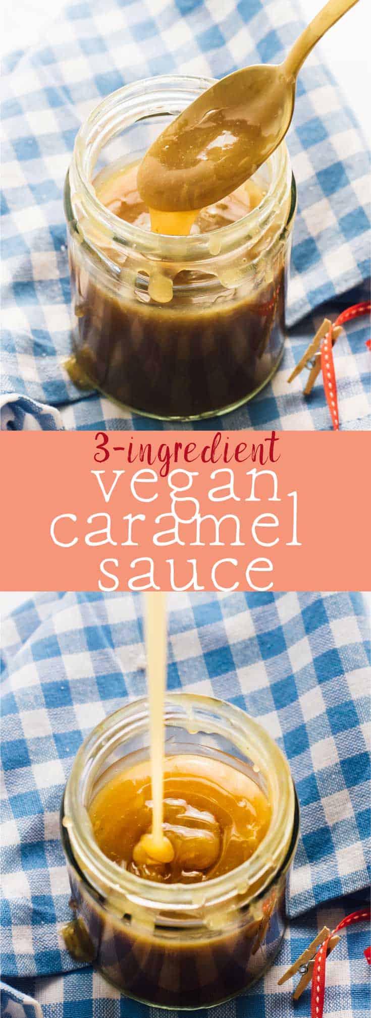 Cette sauce caramel végétalienne est faite avec seulement 3 ingrédients ! Plus saine, elle contient des ingrédients naturels et se marie parfaitement avec tout ce sur quoi vous la versez ! !! via