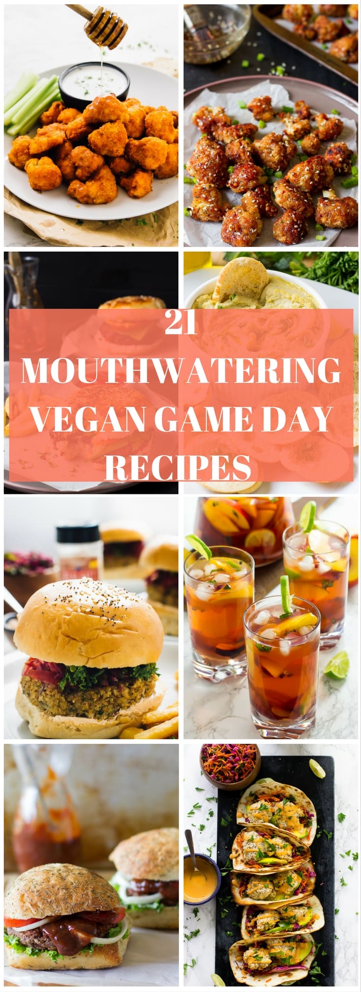 A montage of vegan dishes with text over it.