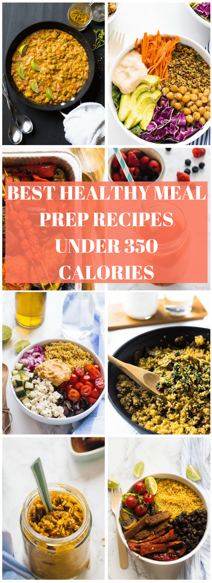 Montage of healthy dishes with text over it. 