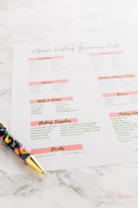 free printable clean eating grocery list reflections of