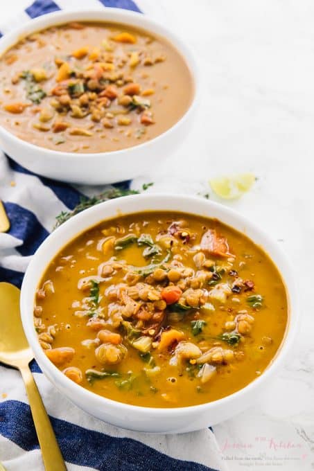 Easy Lentil Soup Recipe (Vegan & Spiced) - Jessica in the Kitchen