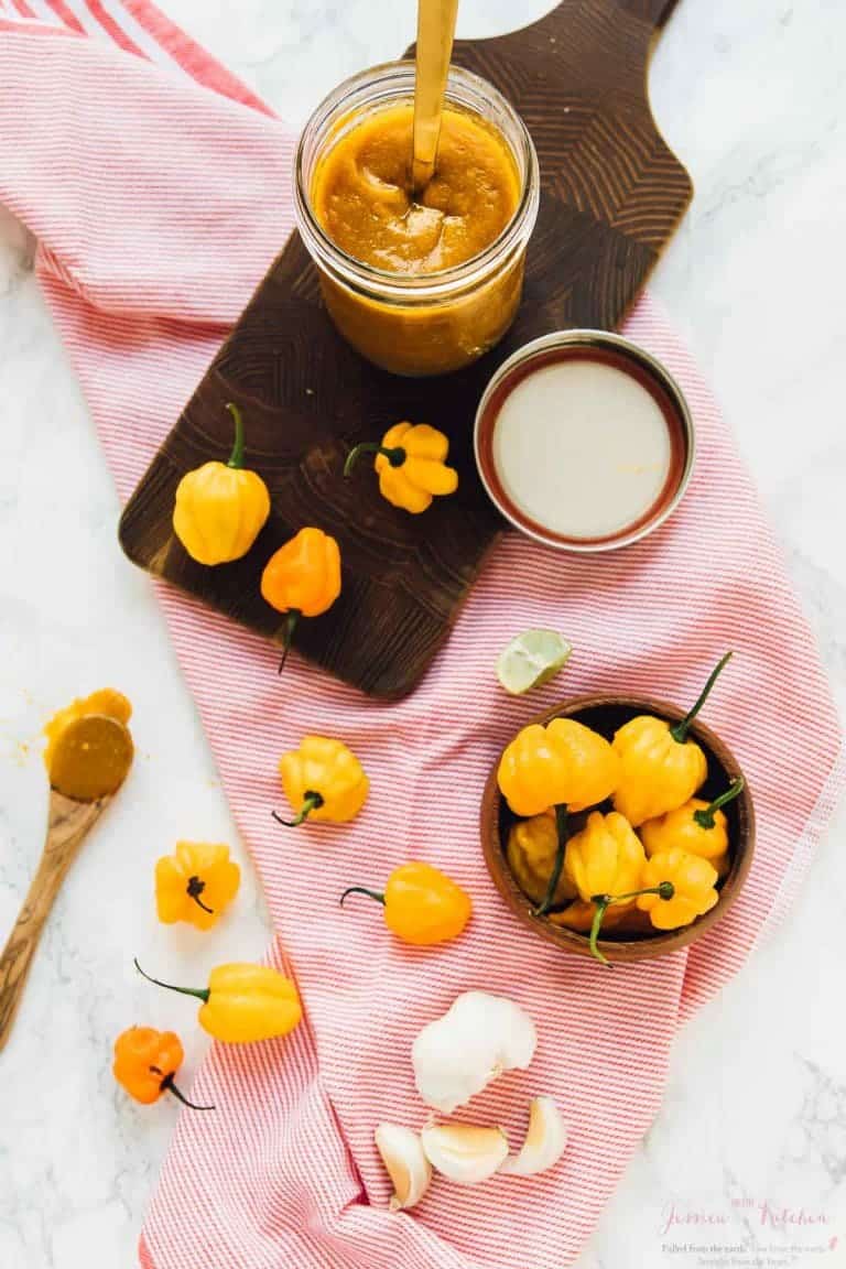 Scotch Pepper Hot Sauce (with Roasted Garlic & Carrots