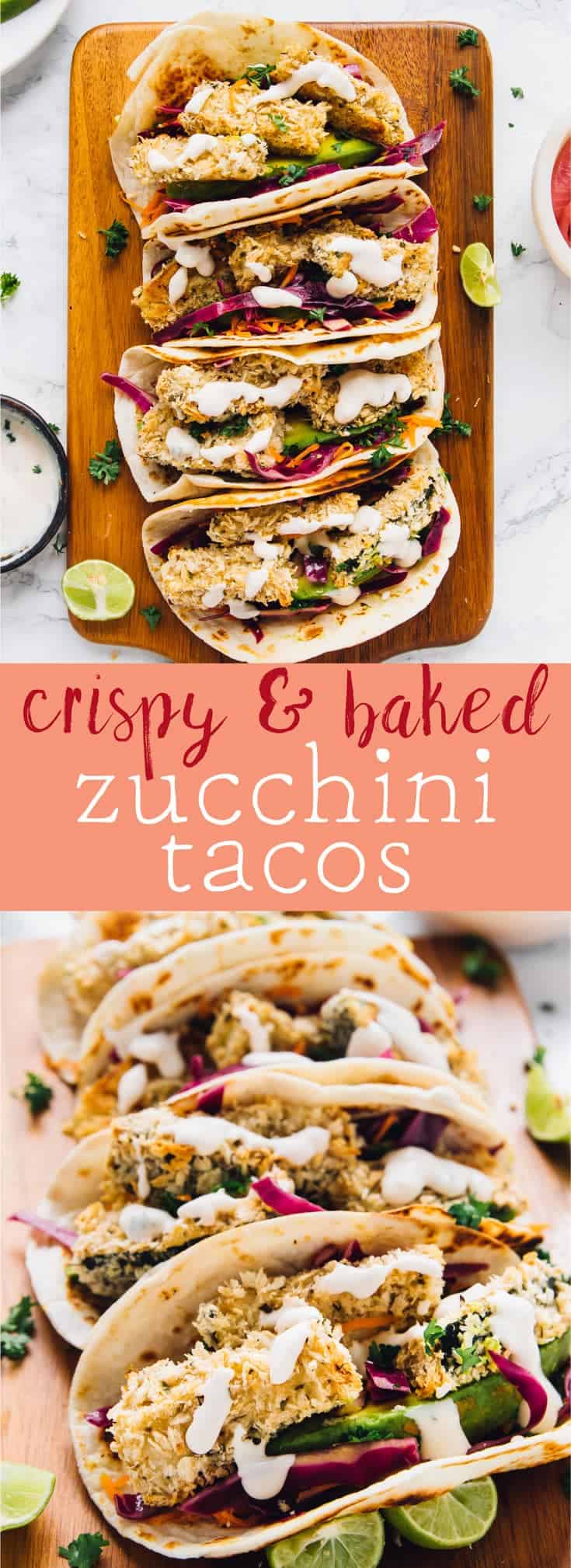These Crispy Zucchini Tacos will impress you and your family or guests like crazy! Loaded with layers of flavour, so easy to make and topped with a dreamy lime crema! via https://jessicainthekitchen.com