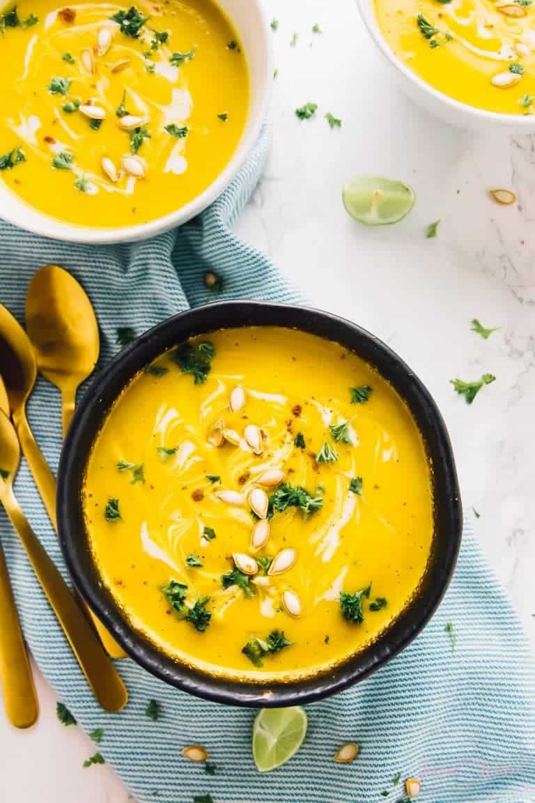 Vegan Butternut Squash Soup - One Pot & Creamy - Jessica in the Kitchen