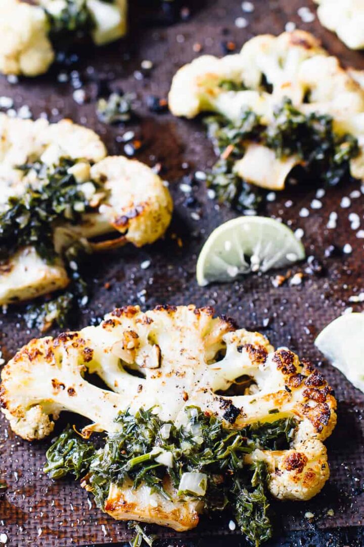 Za'atar Roasted Cauliflower Steaks (Vegan, Low Carb) Jessica in the