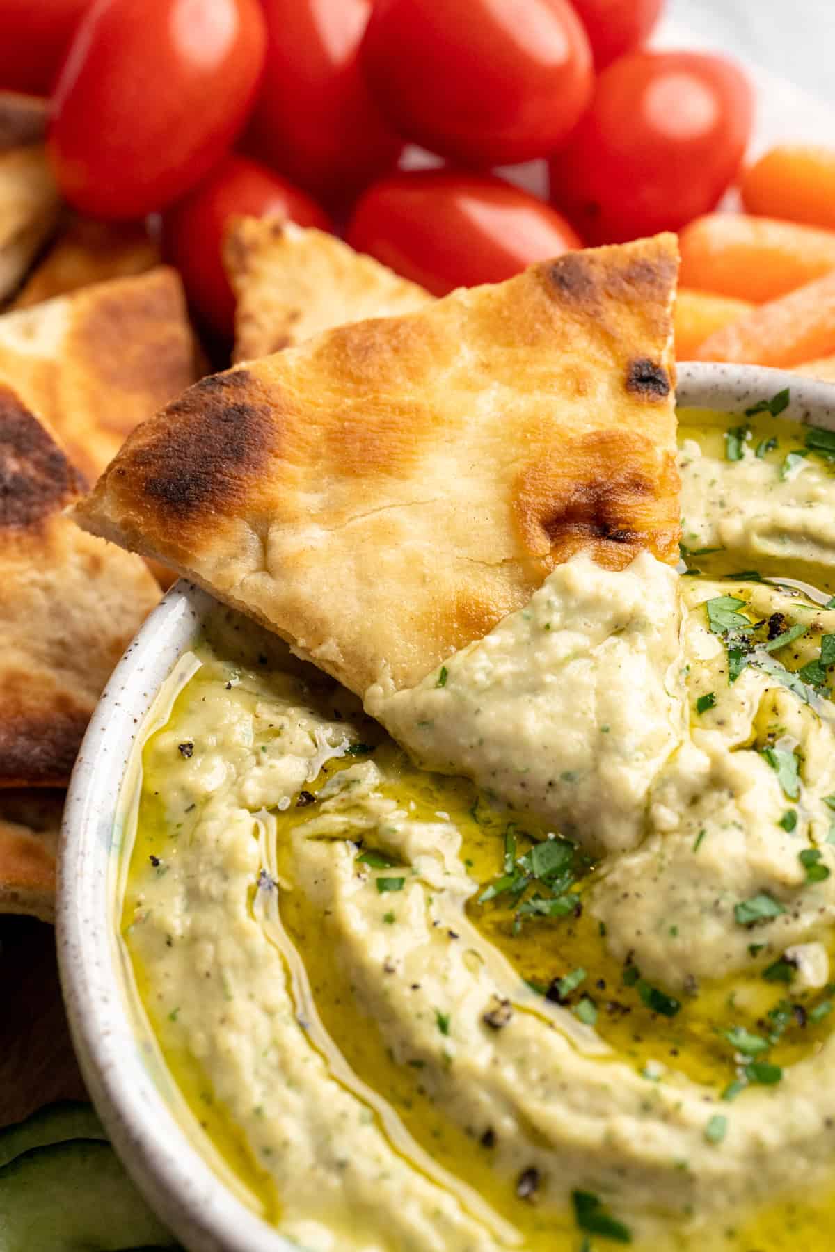 Roasted Garlic White Bean Dip