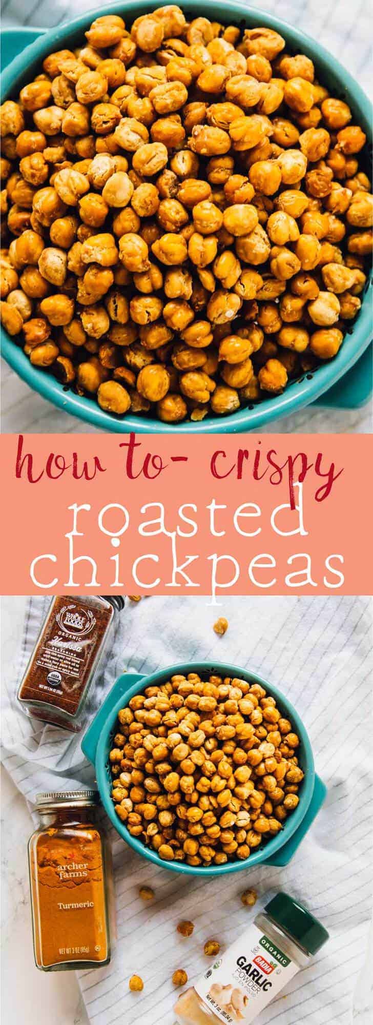 Learn how to make absolutely delicious crispy roasted chickpeas! They're the perfect high protein, addictive snack and so easy to add tons of seasonings and herbs to them! via https://jessicainthekitchen.com