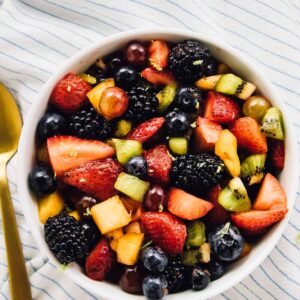 Rainbow Fruit Salad with Maple Lime Dressing - Jessica in the Kitchen