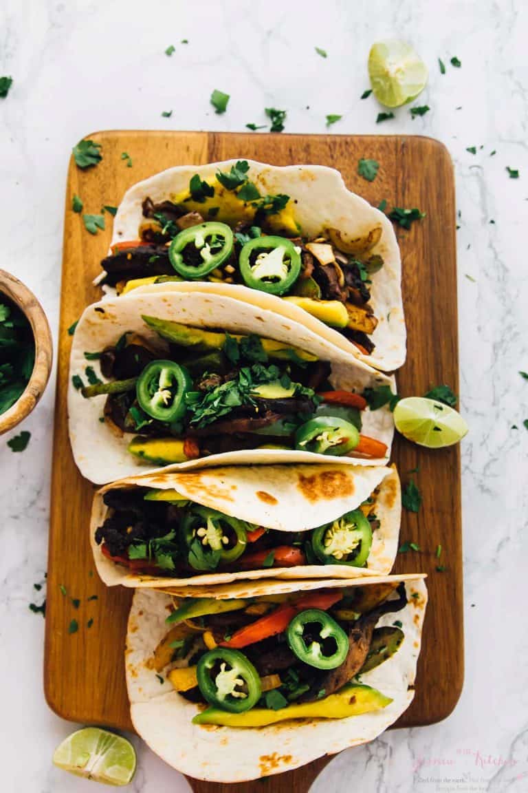 30Minute Vegan Portobello Fajitas Jessica in the Kitchen