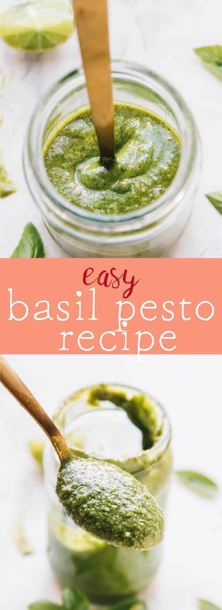 This basil pesto recipe is packed with lots of flavour, and is perfect for a dip, your pasta or on anything! It's made with only 7 ingredients! via https://jessicainthekitchen.com 