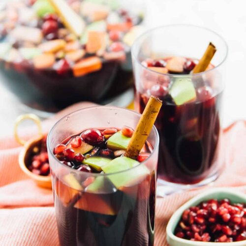 Fall Sangria with Red Wine and Cinnamon - Happy Healthy Motivated