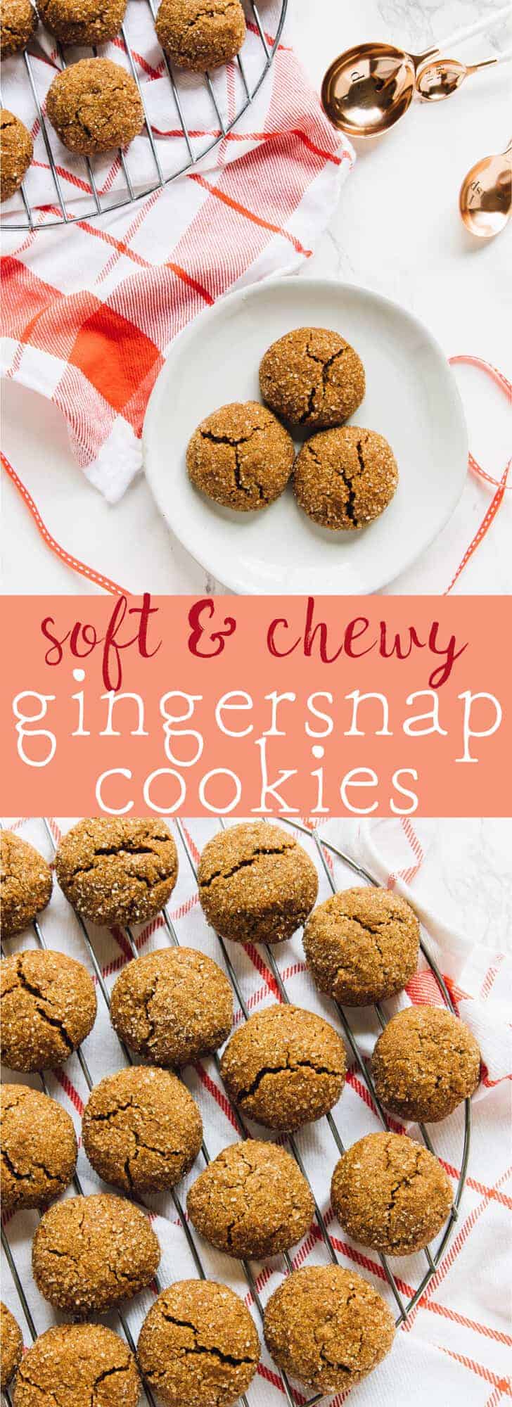 These Soft Chewy Gingersnap Molasses Cookies are a MUST make for the holidays! They are vegan, gluten free & made with unrefined ingredients! P.S. You can't eat just one!! via https://jessicainthekitchen.com 