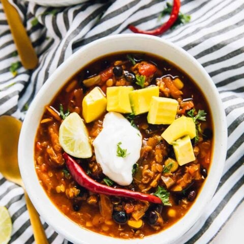 One Pot Red Lentil Chili Recipe | Jessica in the Kitchen