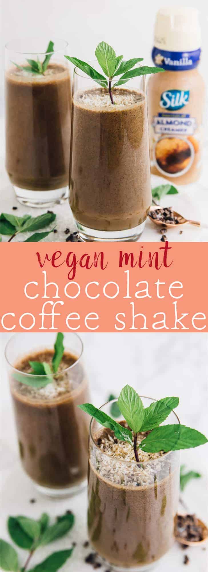 This Mint Chocolate Coffee Shake will wake you up in the morning! It's smooth, deliciously chocolatey and so easy to make! via https://jessicainthekitchen.com
