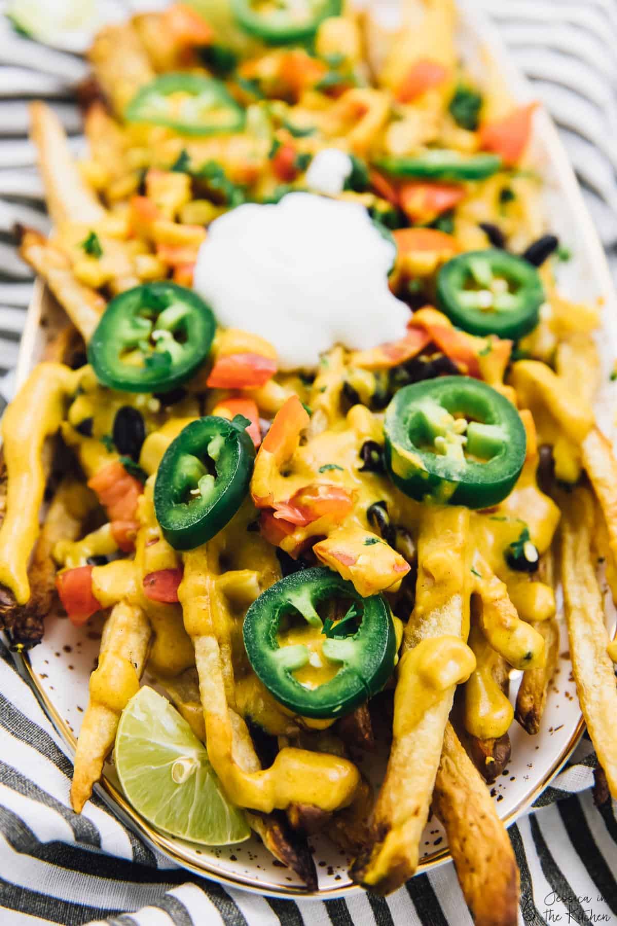 Vegan Loaded Nacho Cheese Fries Jessica in the Kitchen