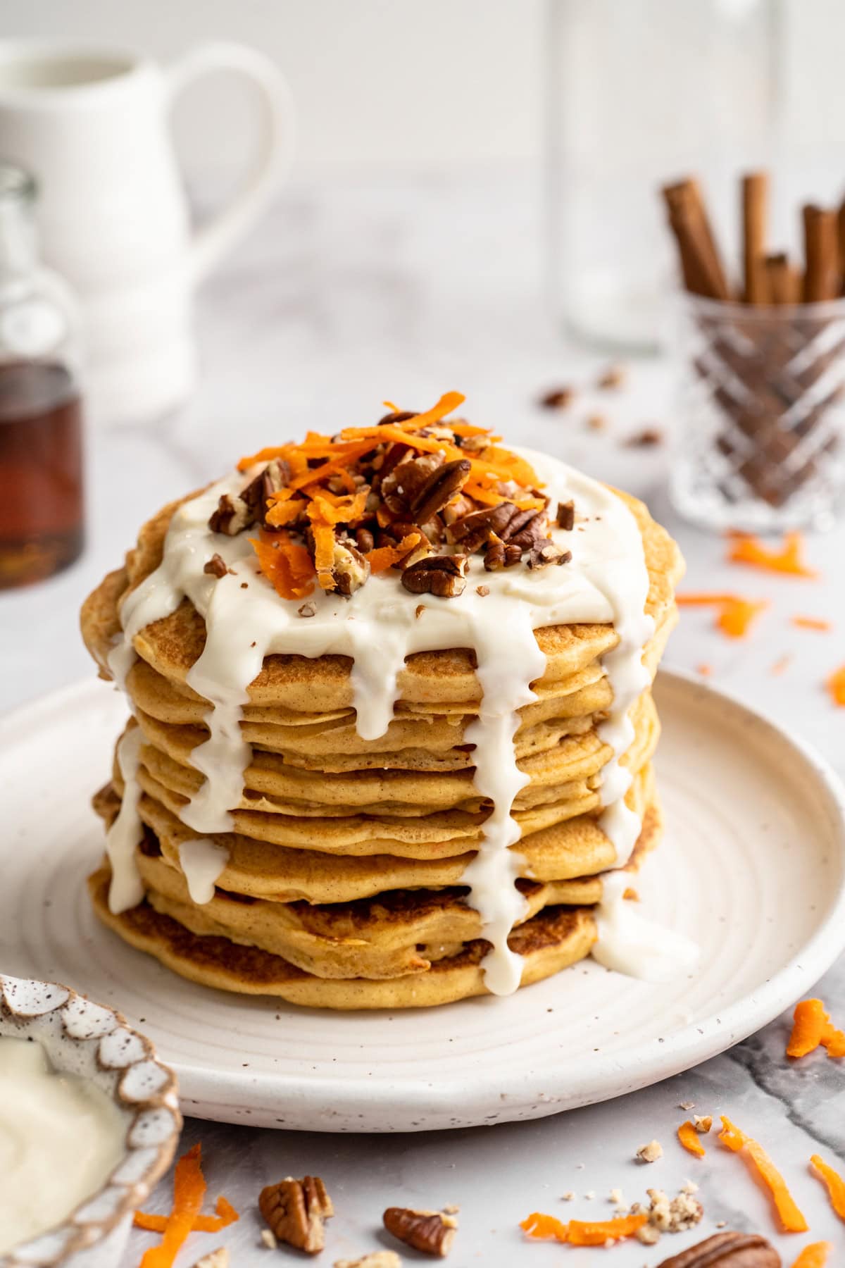 Vegan Carrot Cake Pancakes