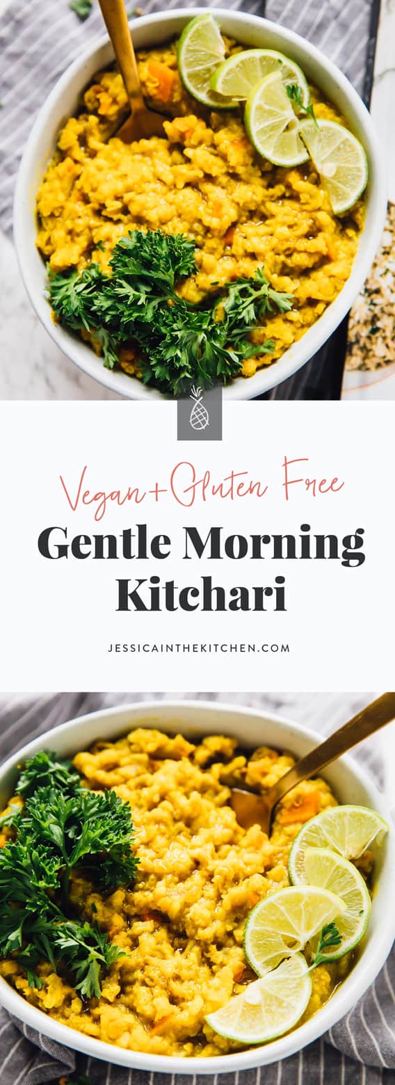 This Gentle Morning Kitchari is loaded with protein to help start your day off right! It's flavourful, warming, comforting and so easy to make in one pot! via https://jessicainthekitchen.com