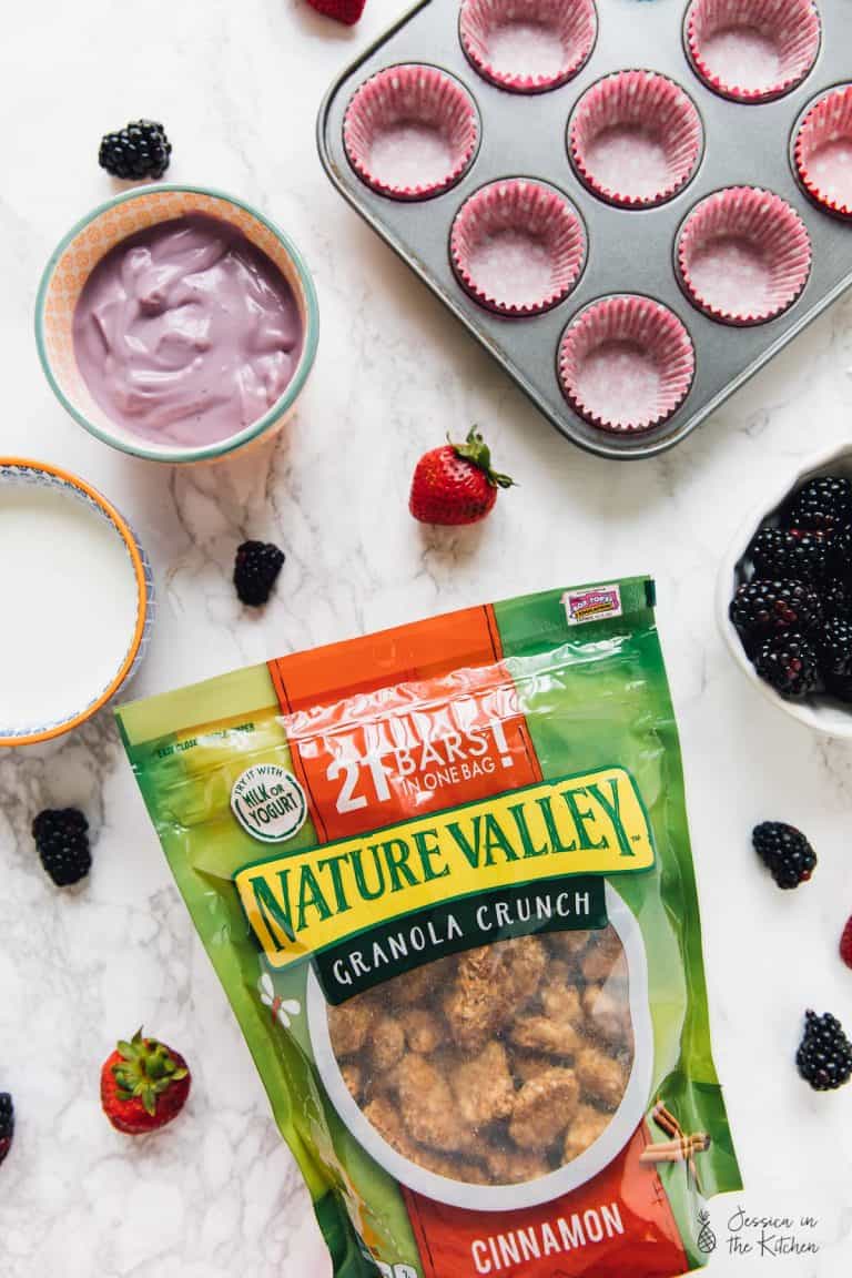 3Ingredient Frozen Yogurt Granola Cups Jessica in the Kitchen