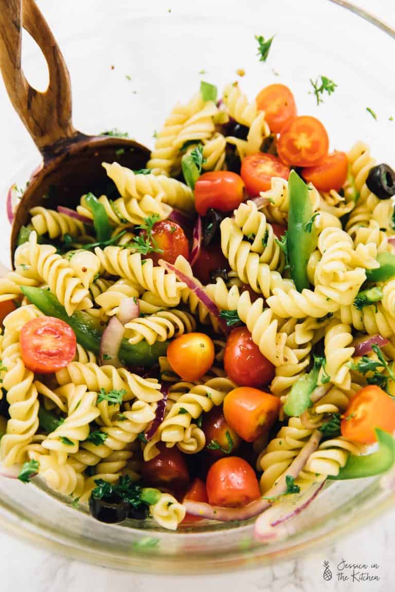 15 Minute Vegan Pasta Salad | Jessica in the Kitchen