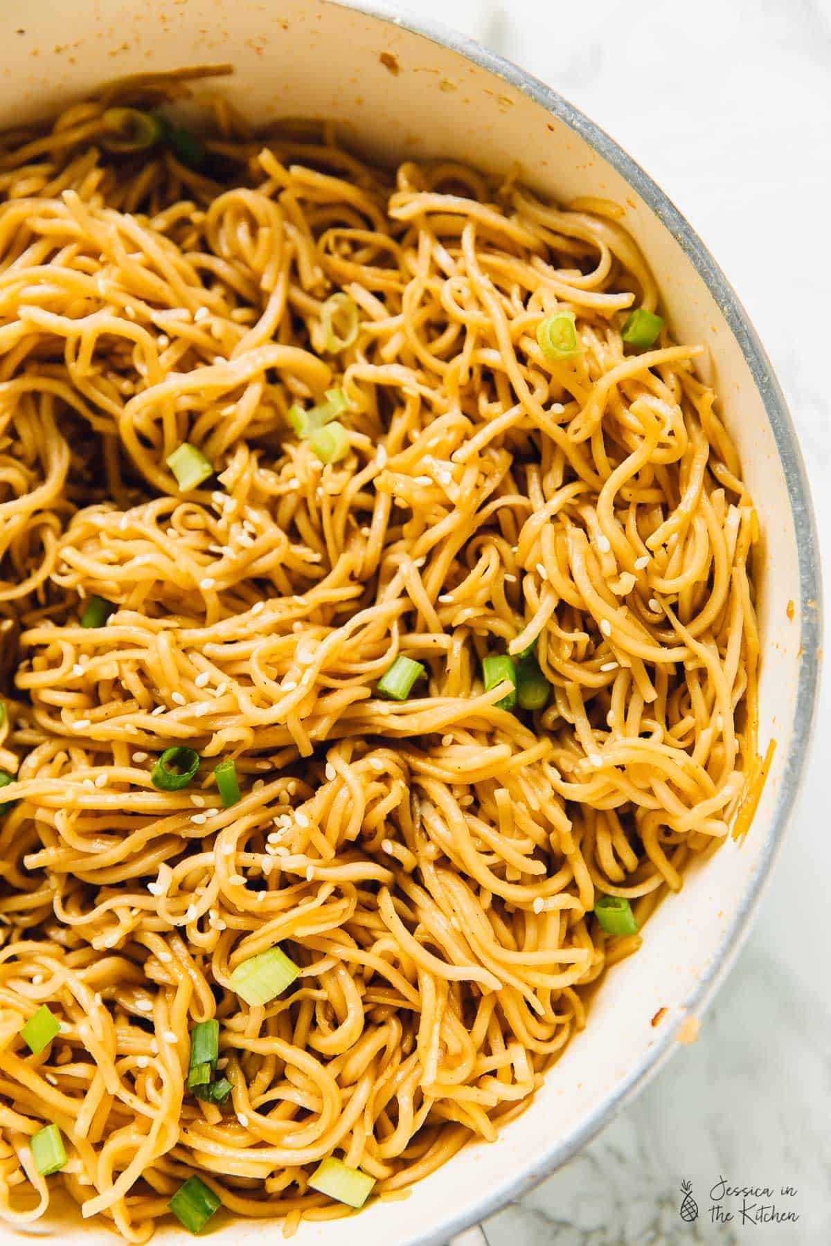 15 Minute Sesame Noodles With Maple Ginger Sauce Jessica In The Kitchen 3108