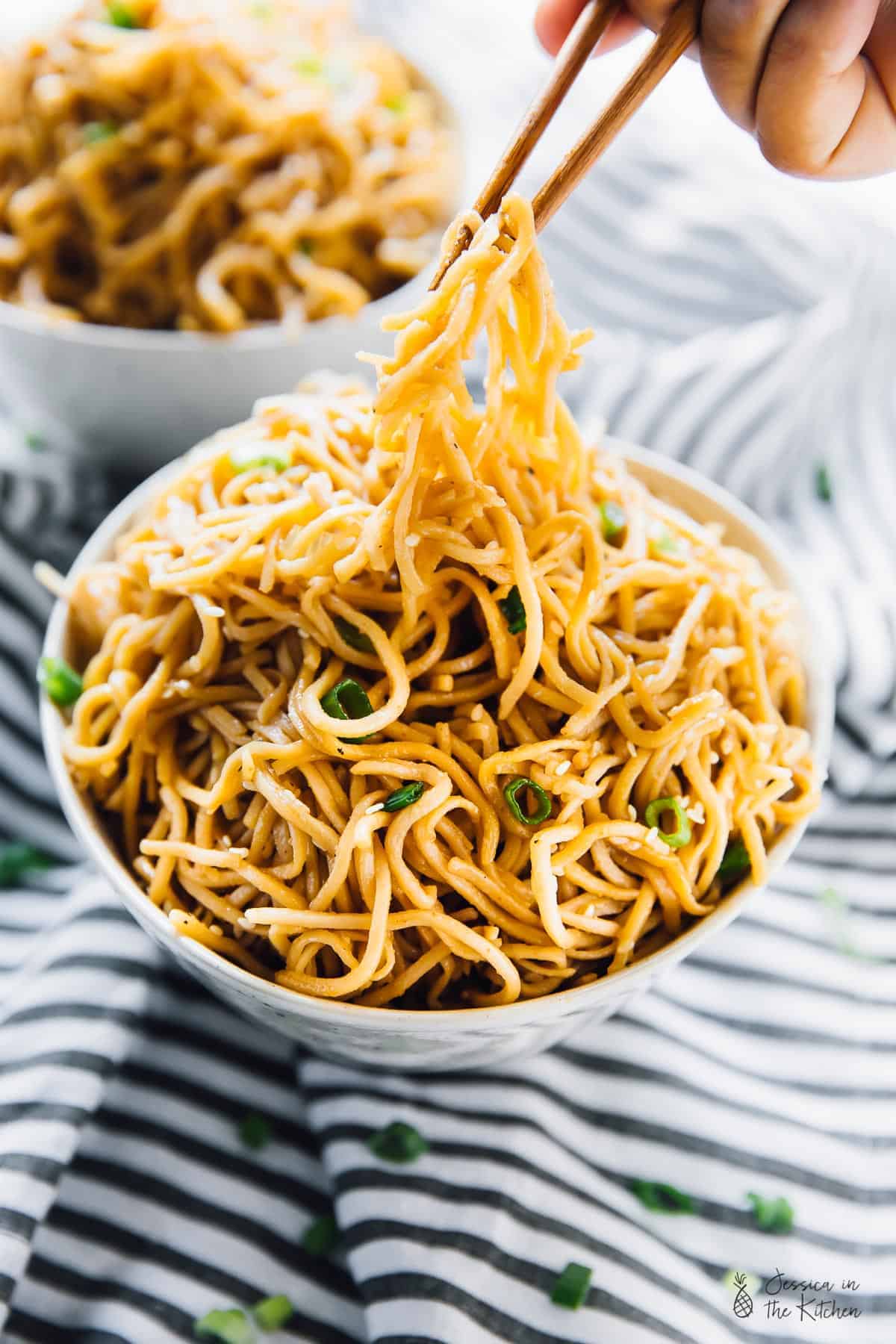 15 Minute Sesame Noodles with Maple Ginger Sauce Jessica in the Kitchen
