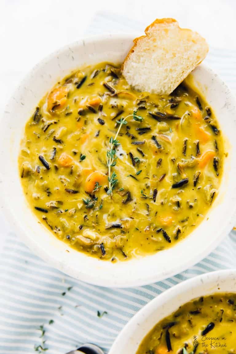 Mushroom Wild Rice Soup Vegan, Creamy and One Pot Jessica in the Kitchen