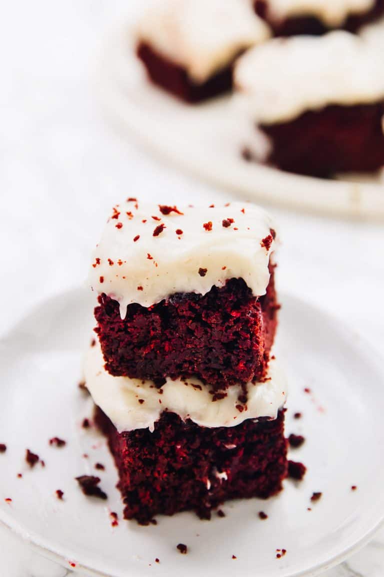 Red Velvet Brownies With Cream Cheese Frosting (Vegan) - Jessica In The ...