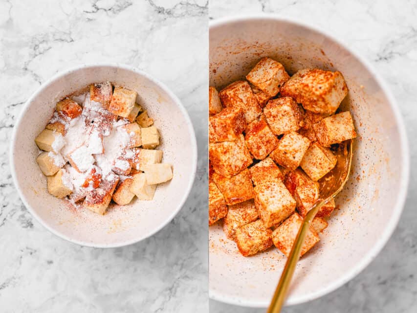 Crispy Air Fryer Tofu | How to Make Crispy Tofu in 10 Minutes