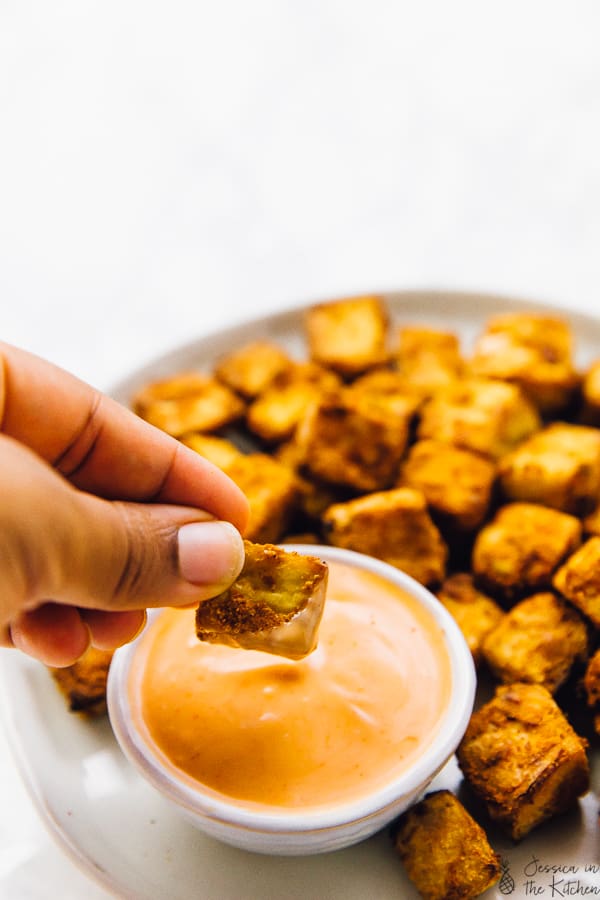 How to Make Crispy Air Fryer Tofu Jessica In The Kitchen