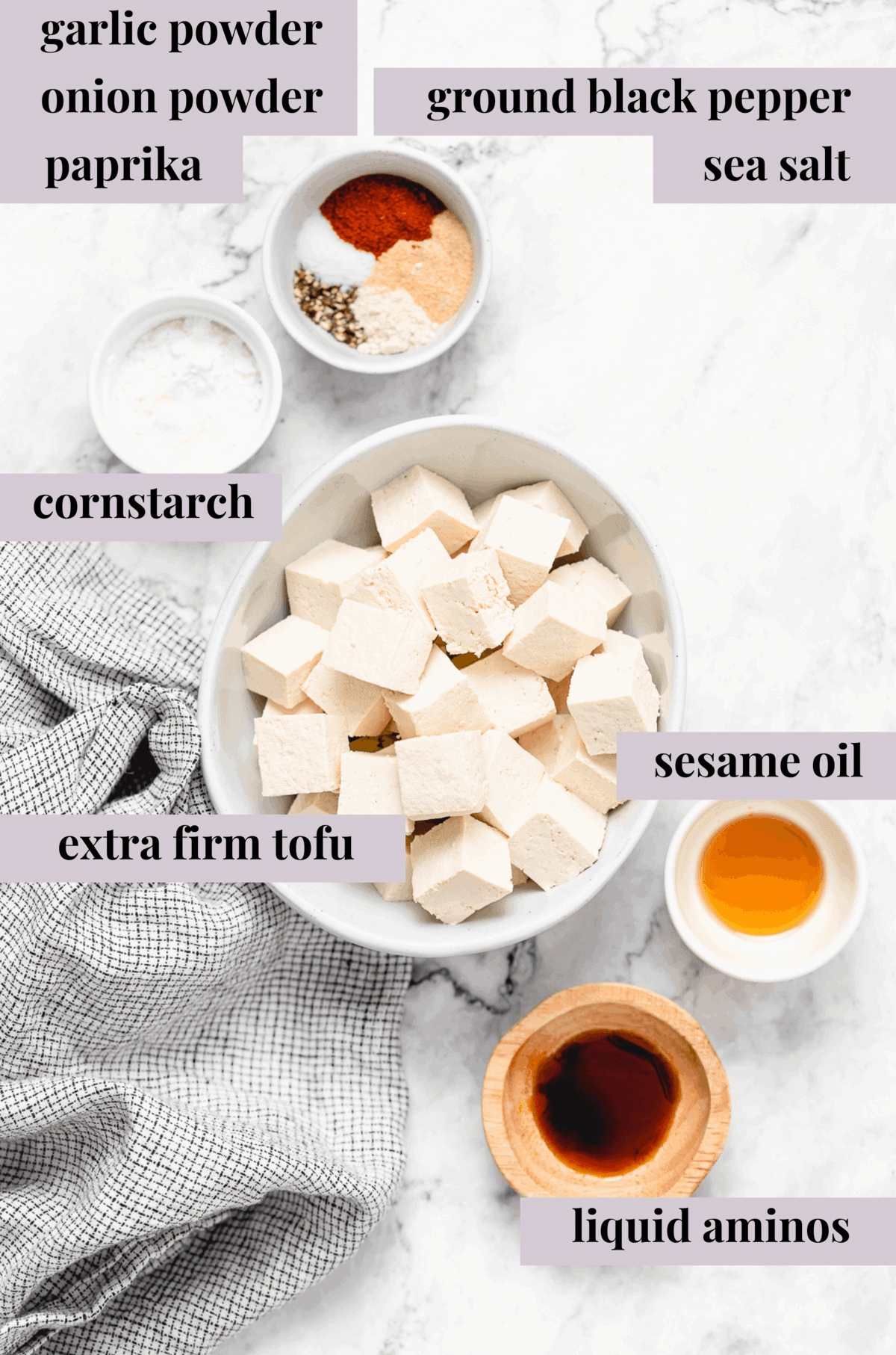 ingredients to make air fryer tofu