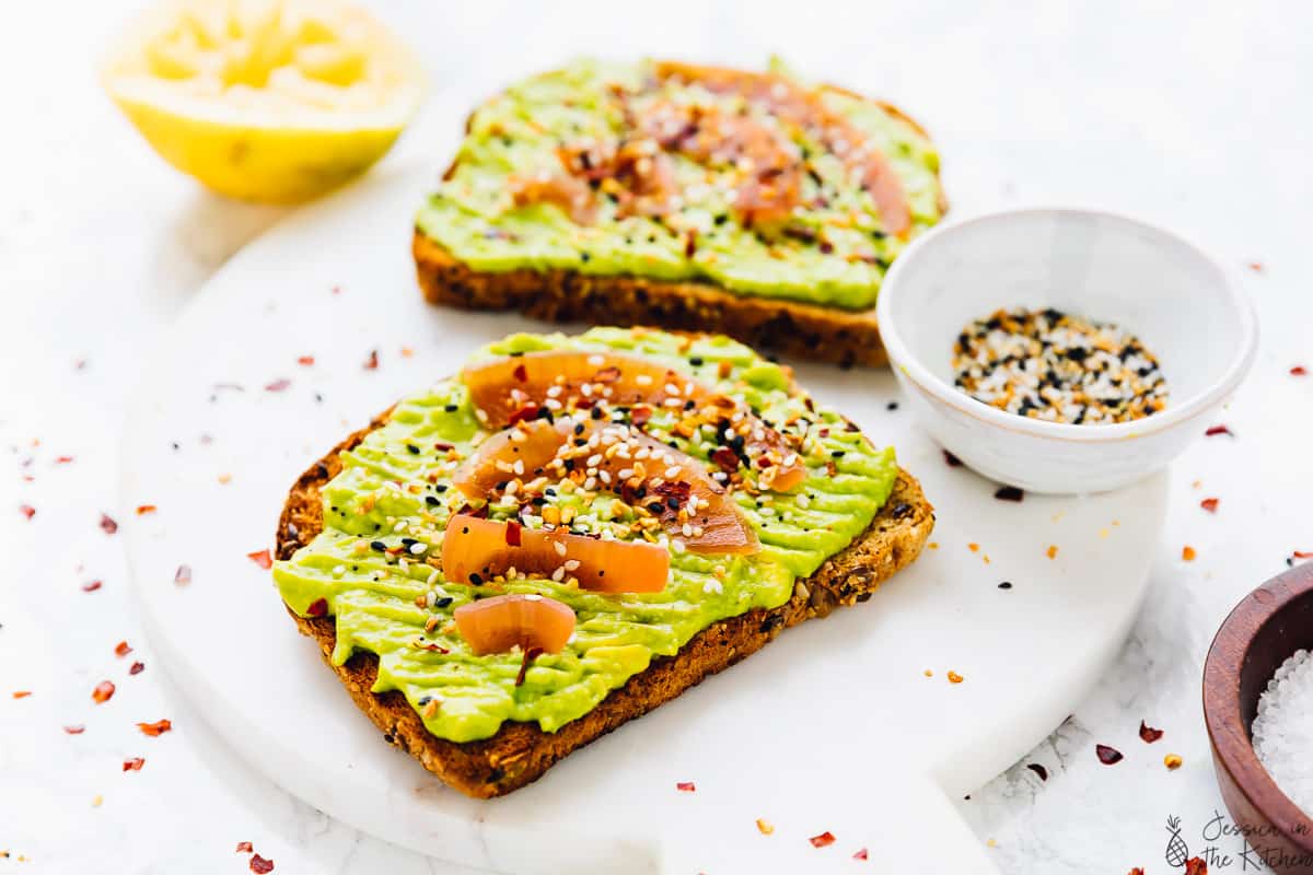 Avocado Toast with Queso Fresco & Pickled Onions — Plate Fete