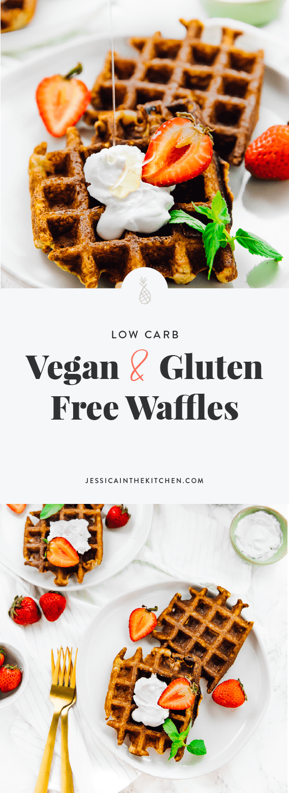 Low Carb Vegan Waffles (Gluten Free) Jessica in the Kitchen