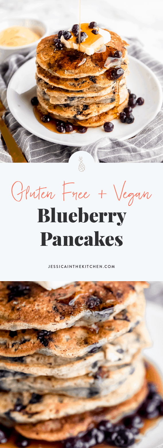 Easy Vegan Blueberry Pancakes | Jessica in the Kitchen